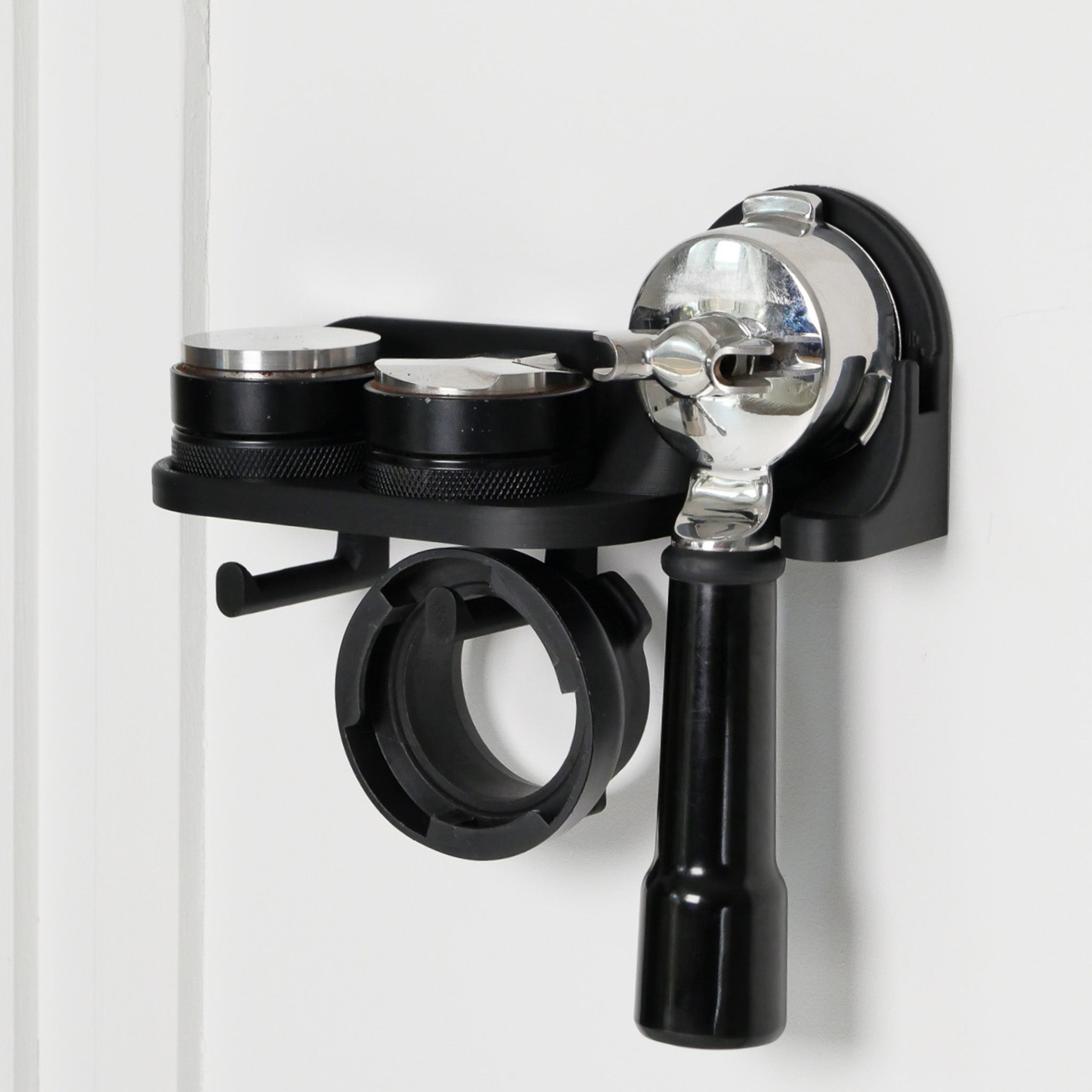 Wall Mount Portafilter Holder for 51/54/58mm Portafilter, Tamper, Dosing Funnel