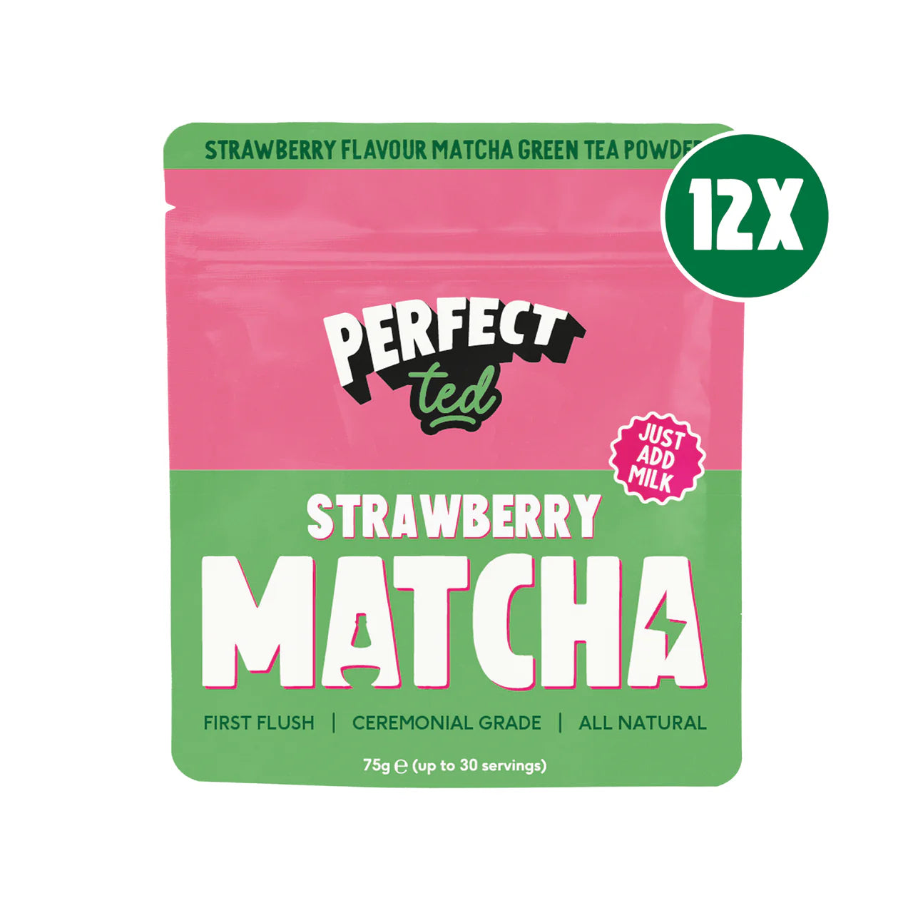 12 x 75g Strawberry Matcha